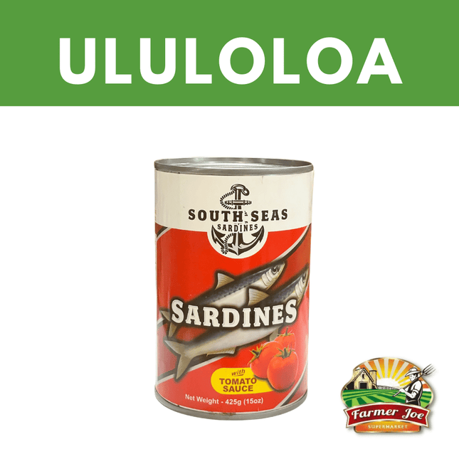 South Seas Sardines Tomato Sauce 425g "PICKUP FROM FARMER JOE SUPERMARKET ULULOLOA ONLY"