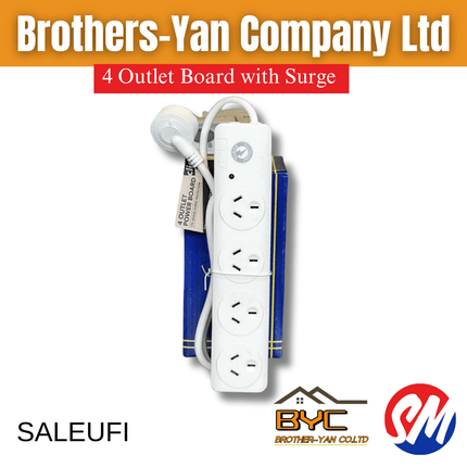 4 Outlet Board with Surge - "PICKUP AT BROTHERS YAN UPOLU"