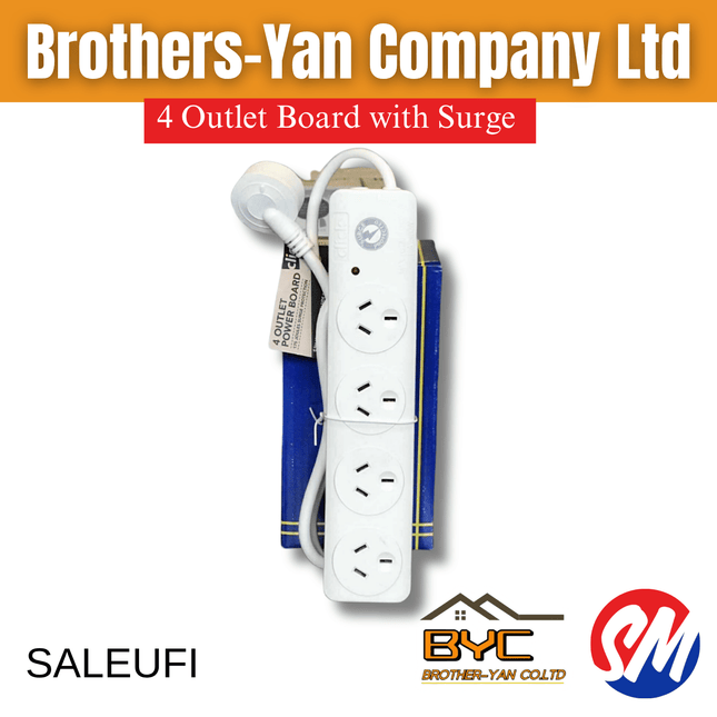 4 Outlet Board with Surge - "PICKUP AT BROTHERS YAN UPOLU"