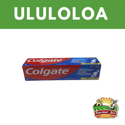 Colgate Regular Toothpaste 74GR "PICKUP FROM FARMER JOE SUPERMARKET ULULOLOA ONLY"