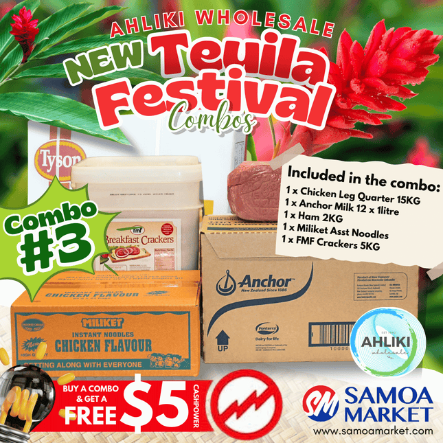 Teuila Festival Combo #3 *$5 FREE CASHPOWER PROMO* "PICKUP FROM AH LIKI WHOLESALE"