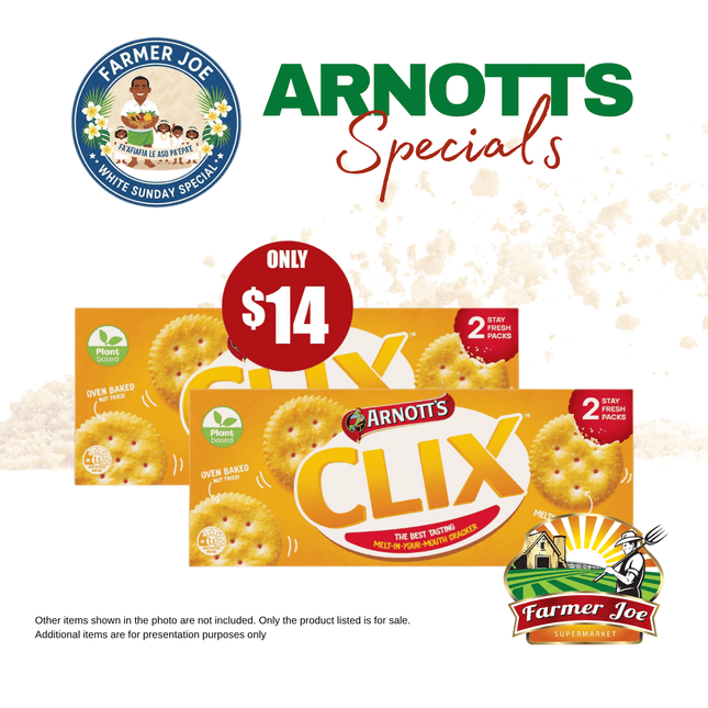BUY 2 ARNOTTS CLIX! White Sunday Special "PICKUP FROM FARMER JOE SUPERMARKET VAITELE ONLY"