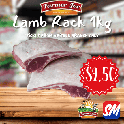 Lamb Rack Per Kilo  "PICKUP FROM FARMER JOE SUPERMARKET VAITELE"