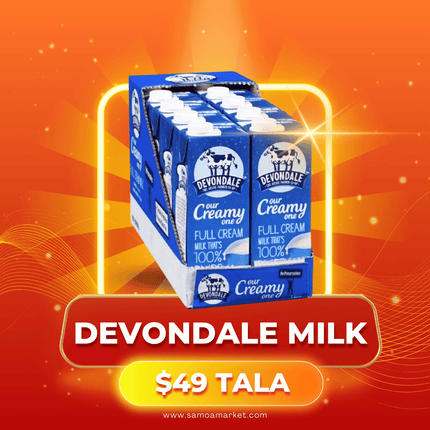 Devondale Full Cream UHT Milk 10x1L [NOT AVAIL AT HQ & SALELOLOGA] "PICKUP FROM AH LIKI WHOLESALE"