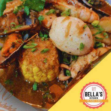 Seafood Boil - Served with Rice "PICKUP FROM BELLAS KITCHEN, TAUESE, APIA"