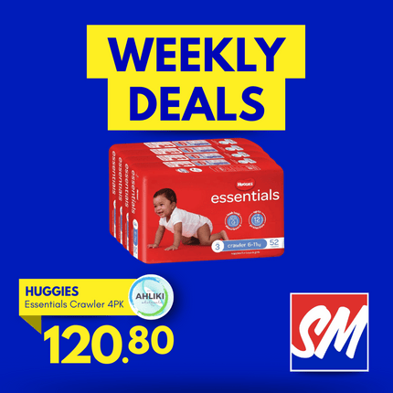WEDNESDAY WEEKLY DEALS! Huggies Crawler Essential Size 3 52 4PACK (21034) "PICKUP FROM AH LIKI WHOLESALE"