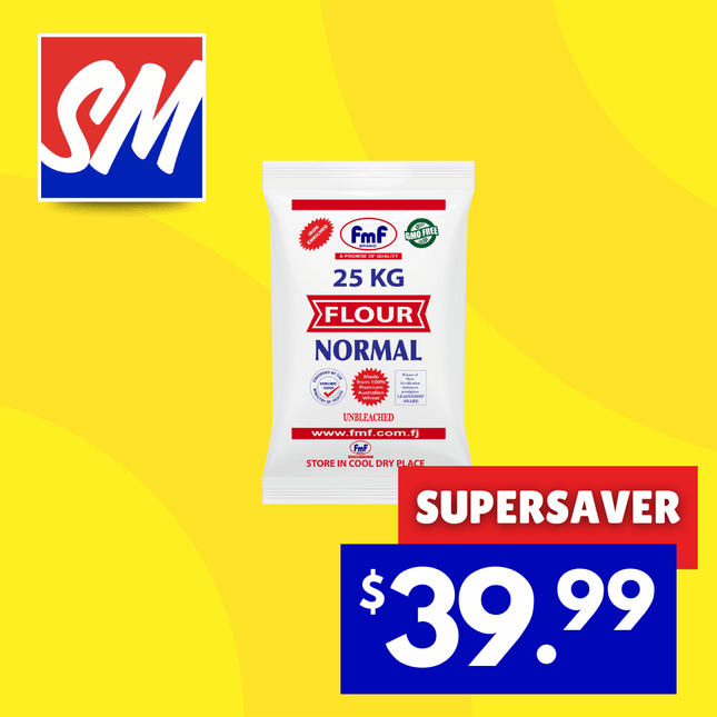SUPERSAVER! FMF Normal Flour Taga Falaoa Mata 25Kg "PICKUP FROM AH LIKI WHOLESALE"