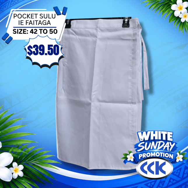 Pocket Sulu I'e Faitaga (Size 42 to 50)"PICKUP AT CCK CLOTHING STORE SALEUFI, VAITELE or SALELOLOGA"