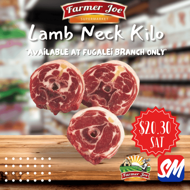 Lamb Neck Pieces Per Kilo "PICK UP FROM FARMER JOE SUPERMARKET FUGALEI ONLY"