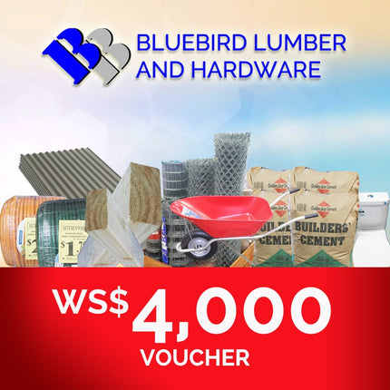 Bluebird Lumber Gift Voucher WS$4,000 "PICKUP FROM BLUEBIRD LUMBER & HARDWARE SAVAII ONLY"