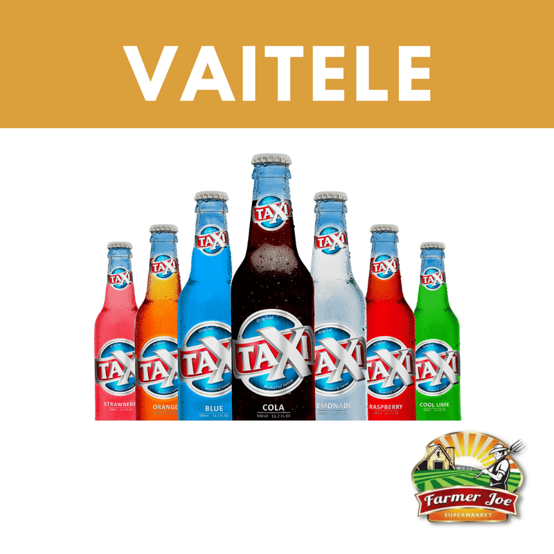 Taxi Assorted Flavors 330mls "PICKUP FROM FARMER JOE SUPERMARKET VAITELE ONLY"