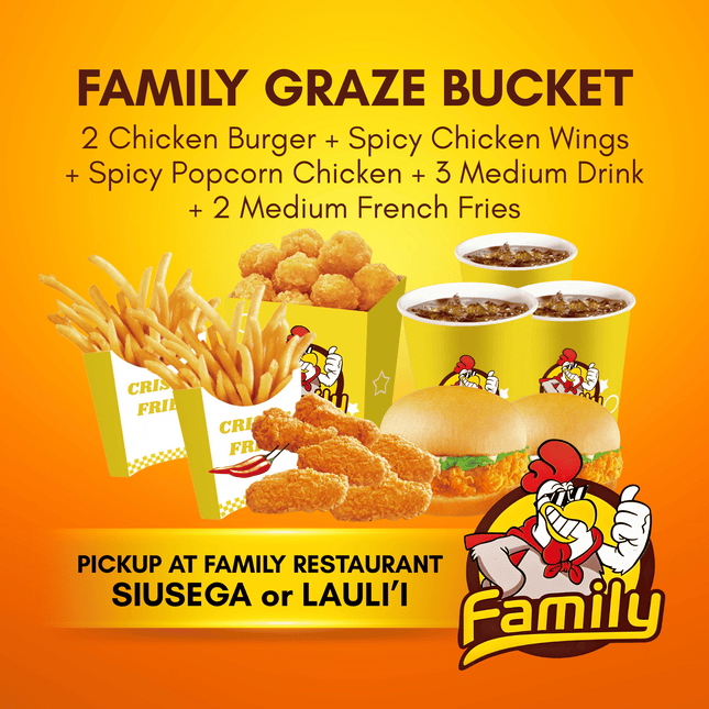 Family Graze Bucket (PICK UP FROM FAMILY RESTAURANT SIUSEGA OR LAULI'I ONLY)
