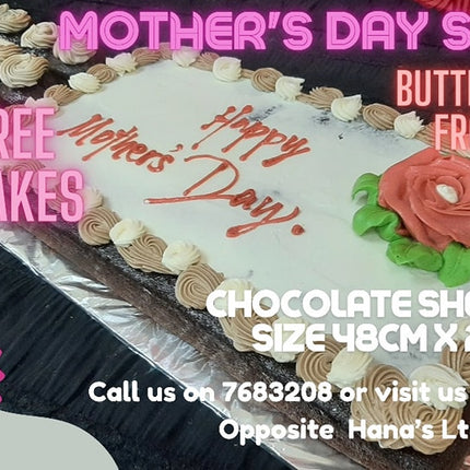 MOTHERS DAY SPECIALS 17" Chocolate Cake + 12 Cupcakes - Pickup from Terri's Cakes, Taufusi [24 hours notice required] (Copy)