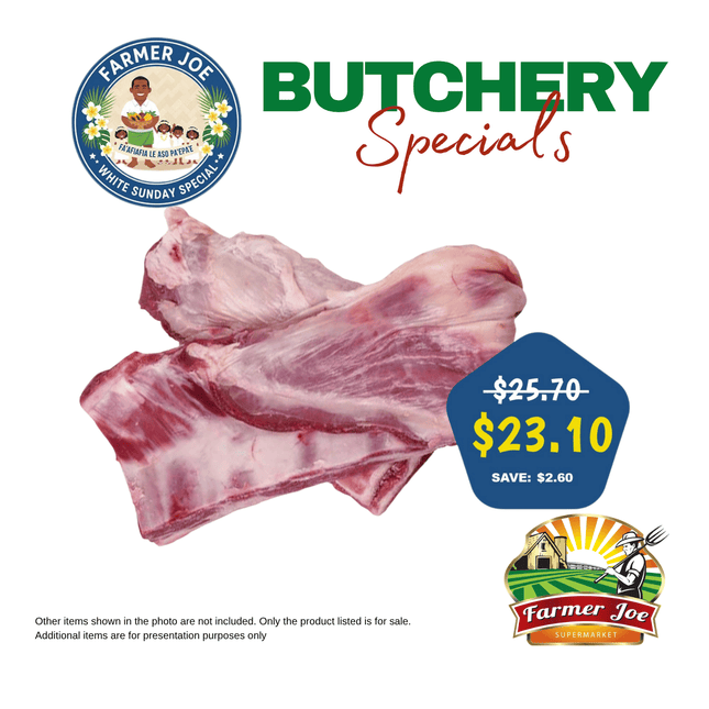 BUTCHERY SPECIAL! Lamb Flaps Per KG "PICKUP FROM FARMER JOE SUPERMARKET VAITELE ONLY"