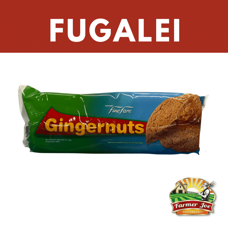 Finefare Gingernuts 200g   "PICKUP FROM FARMER JOE SUPERMARKET FUGALEI ONLY"