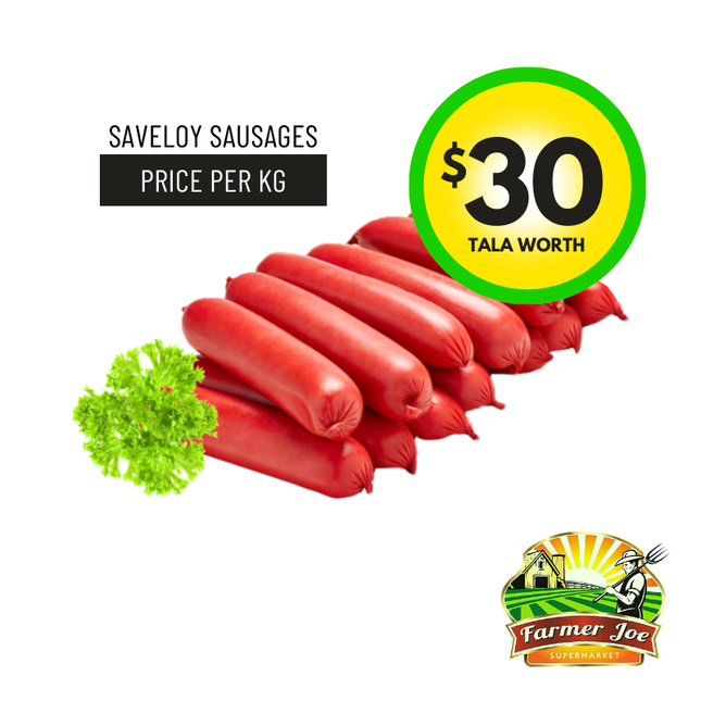 Saveloy Sausages $30 Tala Value - "PICKUP FROM FARMER JOE SUPERMARKET UPOLU ONLY"