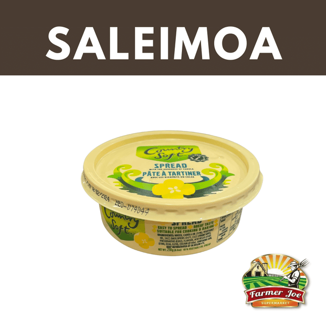 Country Soft Butter 250g   "PICKUP FROM FARMER JOE SUPERMARKET SALEIMOA ONLY"