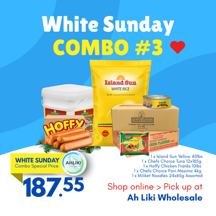 White Sunday Combo #3 "PICKUP FROM AH LIKI WHOLESALE"