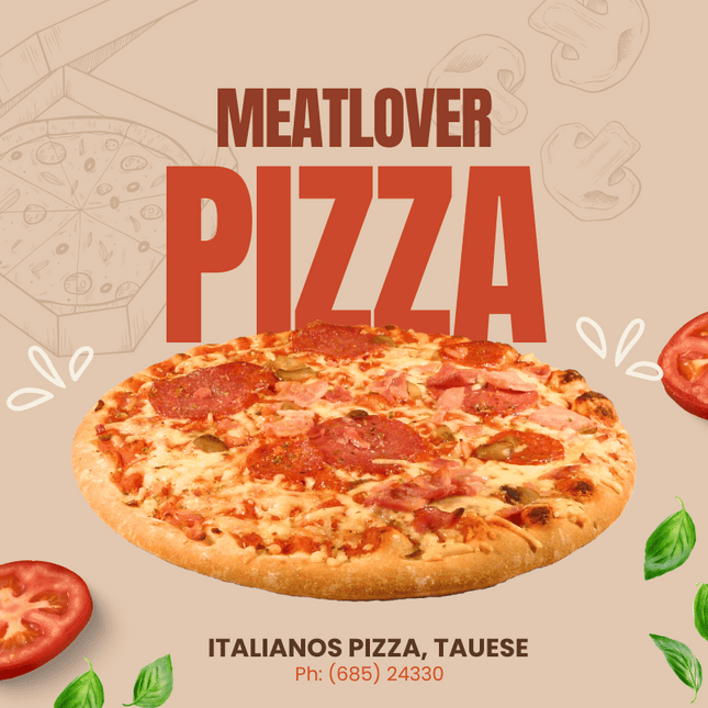 Meatlover Pizza XL "PICKUP FROM ITALIANO PIZZA TAUESE ONLY"