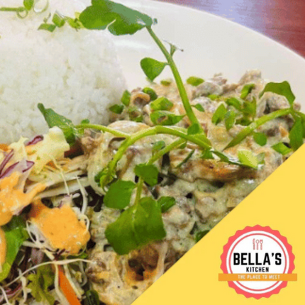 Creamy Chicken Rice & Salad