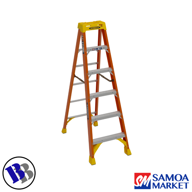 LADDER FIBERGLASS 5 Steps 102Kg 6ft - WERNER "PICKUP FROM BLUEBIRD LUMBER & HARDWARE"