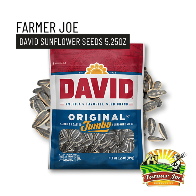 David Sunflower Seeds 5.25oz "PICKUP FROM FARMER JOE SUPERMARKET VAITELE ONLY"