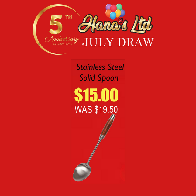 JULY Sale - Stainless Steel Solid Spoon "PICK UP AT HANA'S LIMITED TAUFUSI"