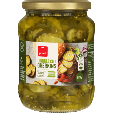 Crinkle Cut Gherkins 670g "PICKUP FROM FARMER JOE SUPERMARKET UPOLU ONLY"