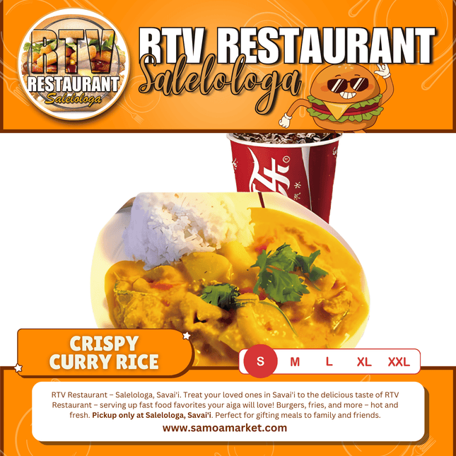 Crispy Curry Rice SML Meal "PICKUP FROM RTV SALELOLOGA"
