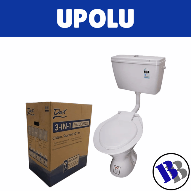 Toilet Set Complete P-Trap Bottom Entry Dux Loline - "PICKUP FROM BLUEBIRD LUMBER & HARDWARE"