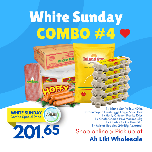 White Sunday Combo #4 "PICKUP FROM AH LIKI WHOLESALE"
