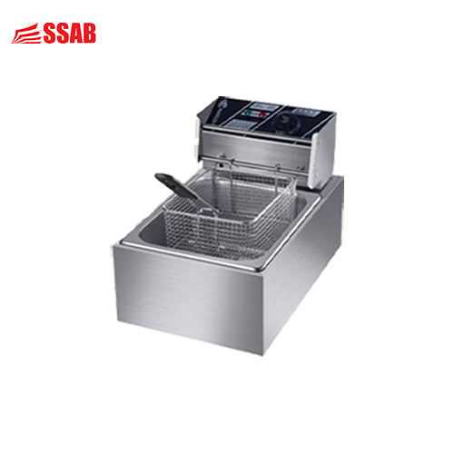Commercial Single Deep Fryer Frypan 8L