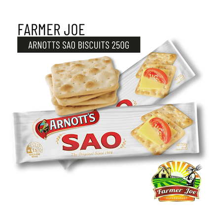 Arnotts Sao Biscuits 250g "PICKUP FROM FARMER JOE SUPERMARKET VAITELE ONLY"