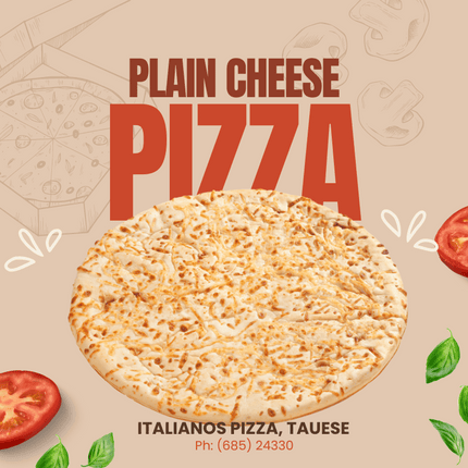 Plain Cheese Pizza "PICKUP FROM ITALIANO PIZZA TAUESE ONLY"