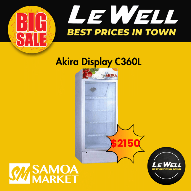 Akira Display Cooler 360L (PICK UP FROM LE WELL COMPANY SAVALALO ONLY)