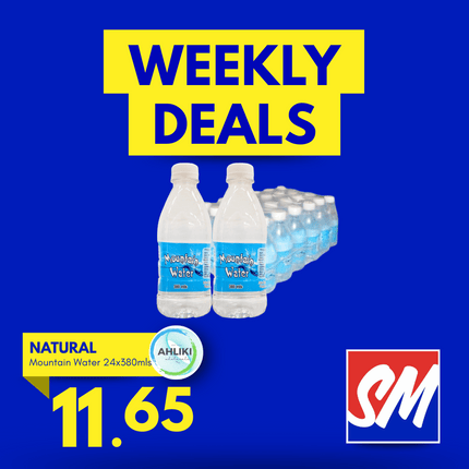 WEDNESDAY WEEKLY DEALS! Mountain Water Case 24PACK x 380mls Small Bottle "PICKUP FROM AH LIKI WHOLESALE"
