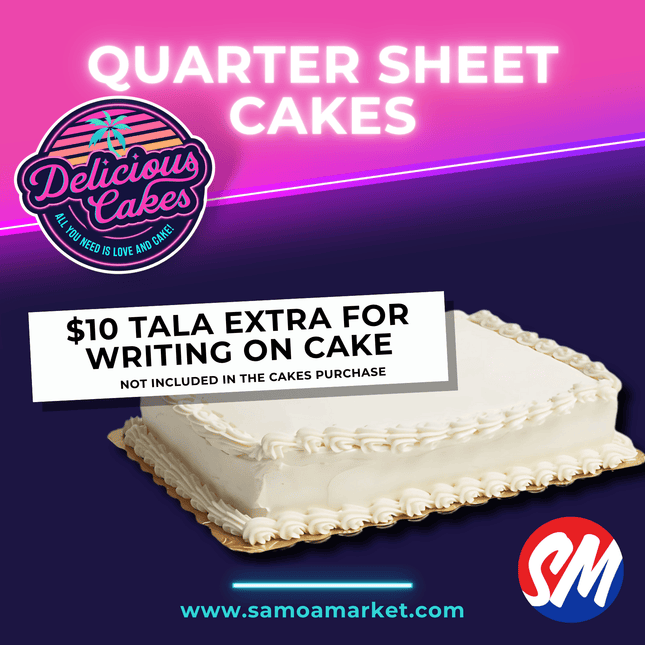 Quarter Sheet Cake "PICK UP FROM DELICIOUS CAKES, LEPEA"