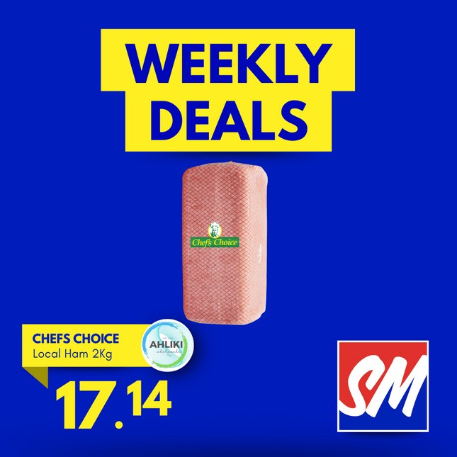 Chefs Choice Ham 2kg Block "PICKUP FROM AH LIKI WHOLESALE"