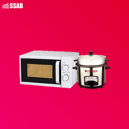 COOKER1.8L/10 CUP CUP WITH STEAMER COOLEX MICROWAVE 20L   "PICK UP AT SSAB MEGASTORE TOGAFUAFUA ONLY" - 1