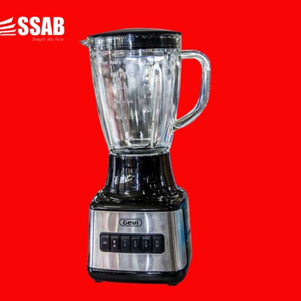 GEVI STAINLESS STEEL BLACK BLENDER 1.5L "PICK UP AT SSAB MEGA STORE ONLY" - 1