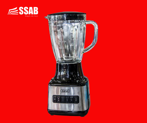 GEVI STAINLESS STEEL BLACK BLENDER 1.5L "PICK UP AT SSAB MEGA STORE ONLY" - 1