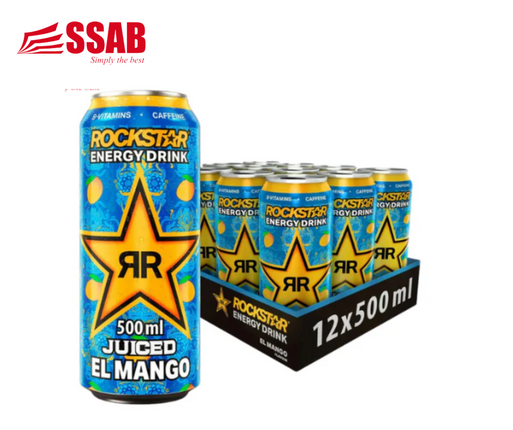 Rockstar Tropical Guava Energy Drink 12 x 500ml "PICK UP AT SSAB BARGAINS SINAMOGA ONLY" - 1