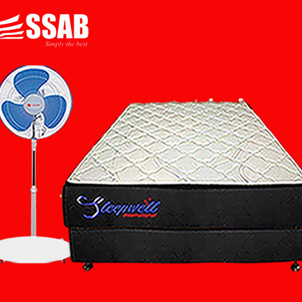 QUEEN POCKET BED SET COOLEX STAND FAN WHITE 16" "PICK UP HERE AT SSAB MEGA STORE TOGAFUAFUA" - 1