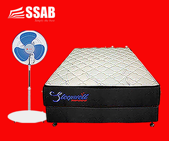 QUEEN POCKET BED SET COOLEX STAND FAN WHITE 16" "PICK UP HERE AT SSAB MEGA STORE TOGAFUAFUA" - 1