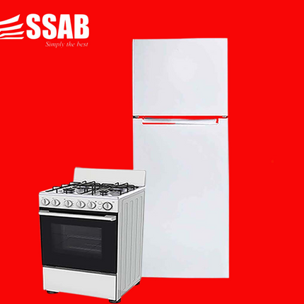 COOLEX FRIDGE 420L-WHITE / COOLEX FREESTANDING FULLGAS 4 BURNER OVEN "PICK UP AT SSAB MEGA STORE TOGAFUAFUA ONLY" - 1