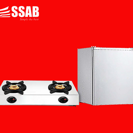 COOLEX 2 BURNER GAS STOVE ALUMINUM COOLEX BAR FRIDGE 123L "PICK UP AT SSAB MEGA STORE TOGAFUAFUA ONLY" - 1