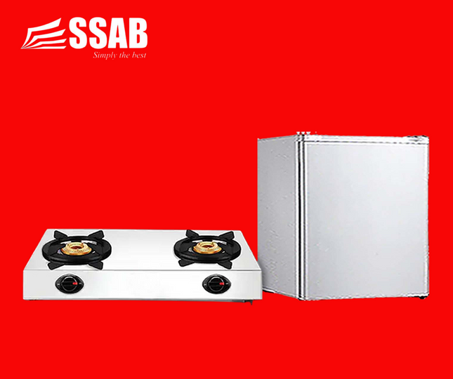 COOLEX 2 BURNER GAS STOVE ALUMINUM COOLEX BAR FRIDGE 123L "PICK UP AT SSAB MEGA STORE TOGAFUAFUA ONLY" - 1