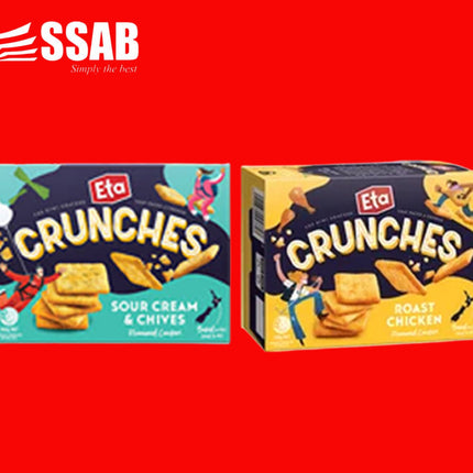 ETA CRUNCHES ROAST CHICKEN CRACKERS 160G ETA SOUR CREAM & CHIVES CRACKERS 160G "PICK UP AT SSAB BARGAINS SINAMOGA ONLY" - 1