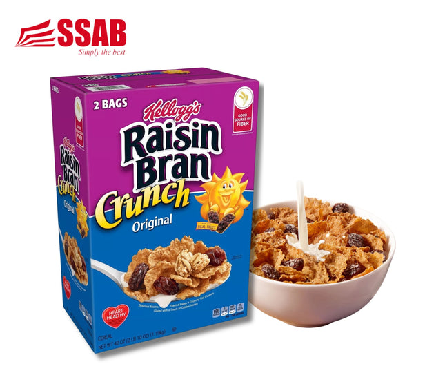 KELLOGG'S RAISIN BRAISIN CEREAL 2 BAGS "PICK UP AT SSAB BARGAINS SINAMOGA ONLY" - 1