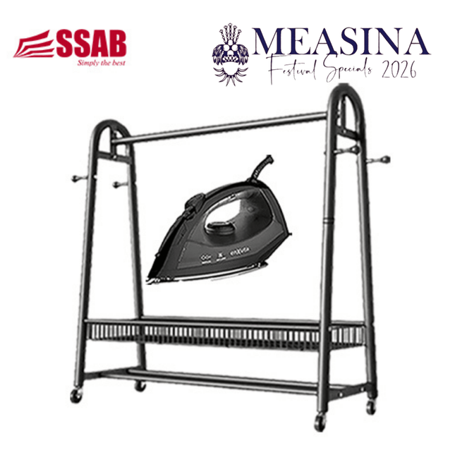Gevi Steam Iron/Heavy Duty Cloth Rack